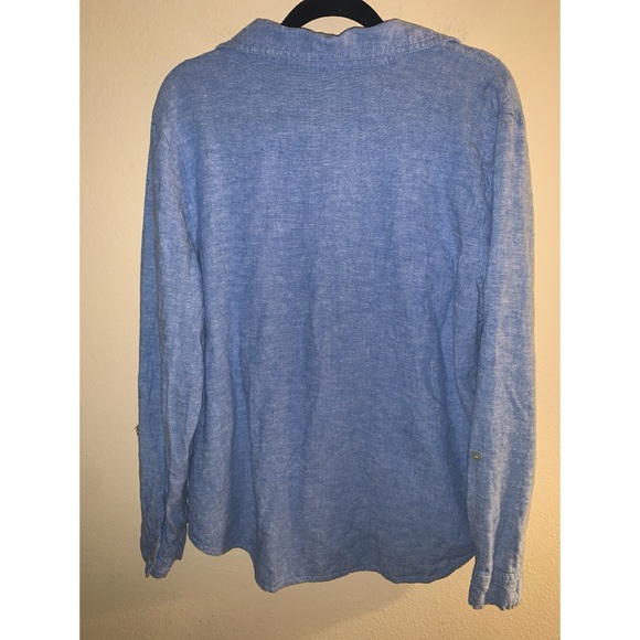 Orvis Classic Collection Linen Blend Shirt Women’s Size Large - Picture 2 of 4